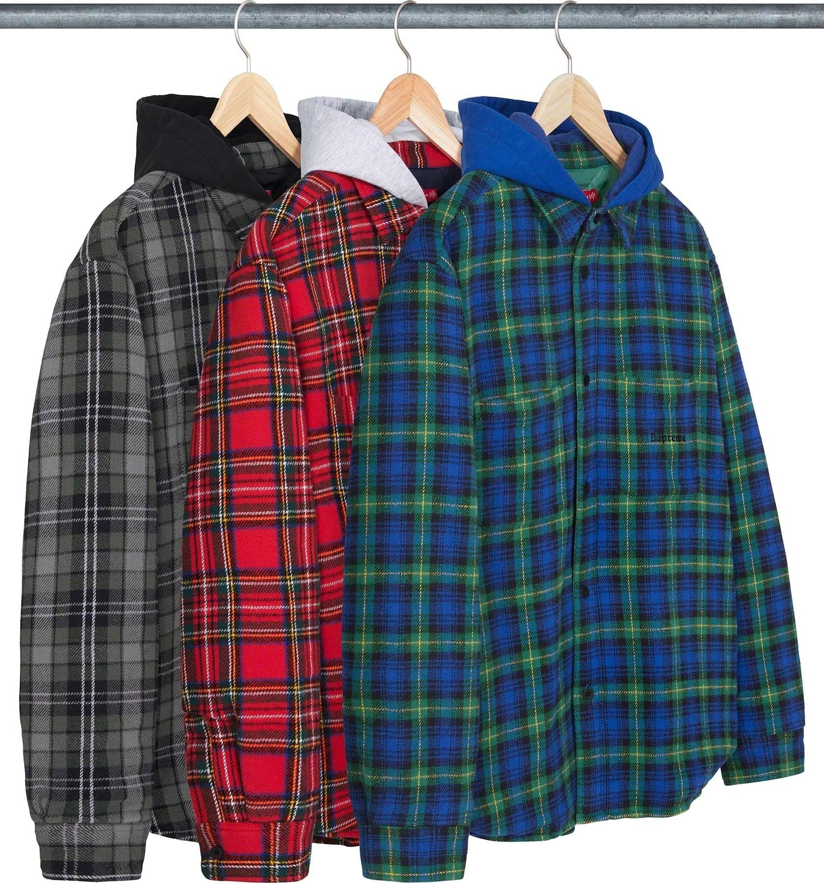 Tartan Flannel Hooded Shirt